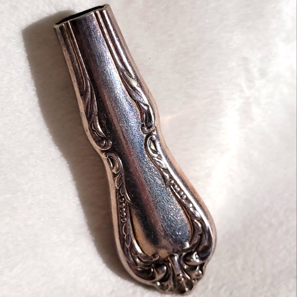 Silverplate Spoon Handle Brooch Pin Art Nouveau Wedding Fashion
